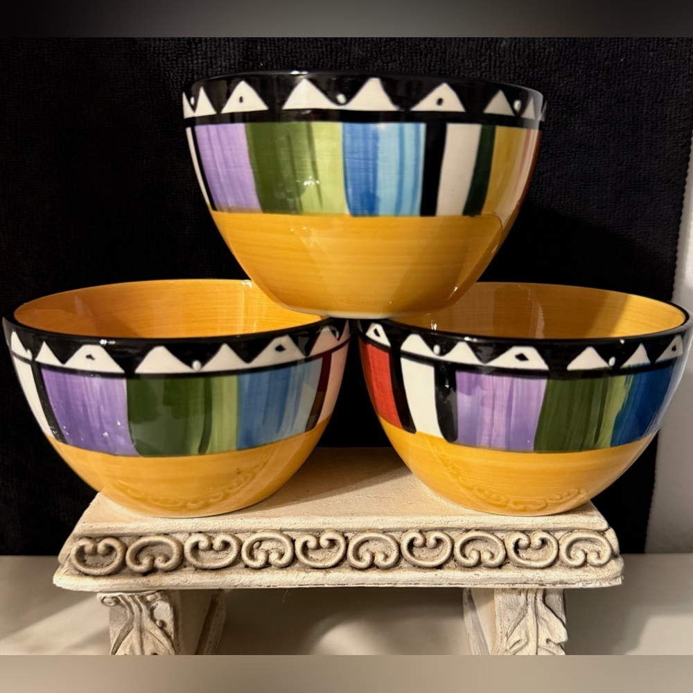 3 Sierra Sol, Elite dipping / fruit Bowls 4 1/2 " W x 2 3/4 " H
